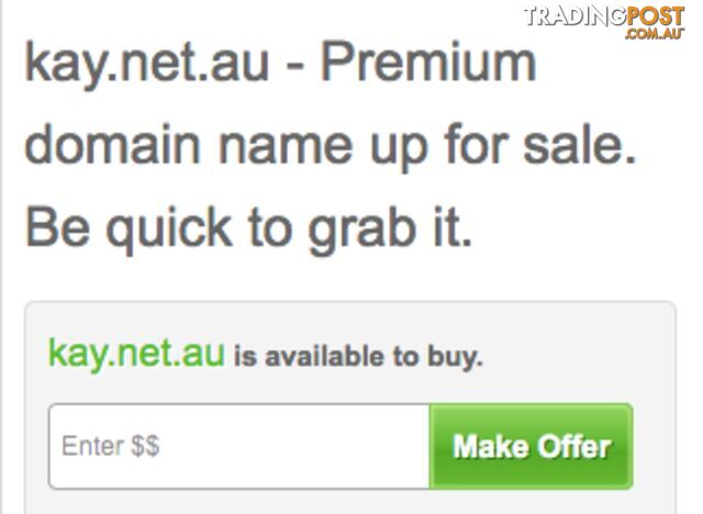 Kay.net.au - Premium domain name up for sale.