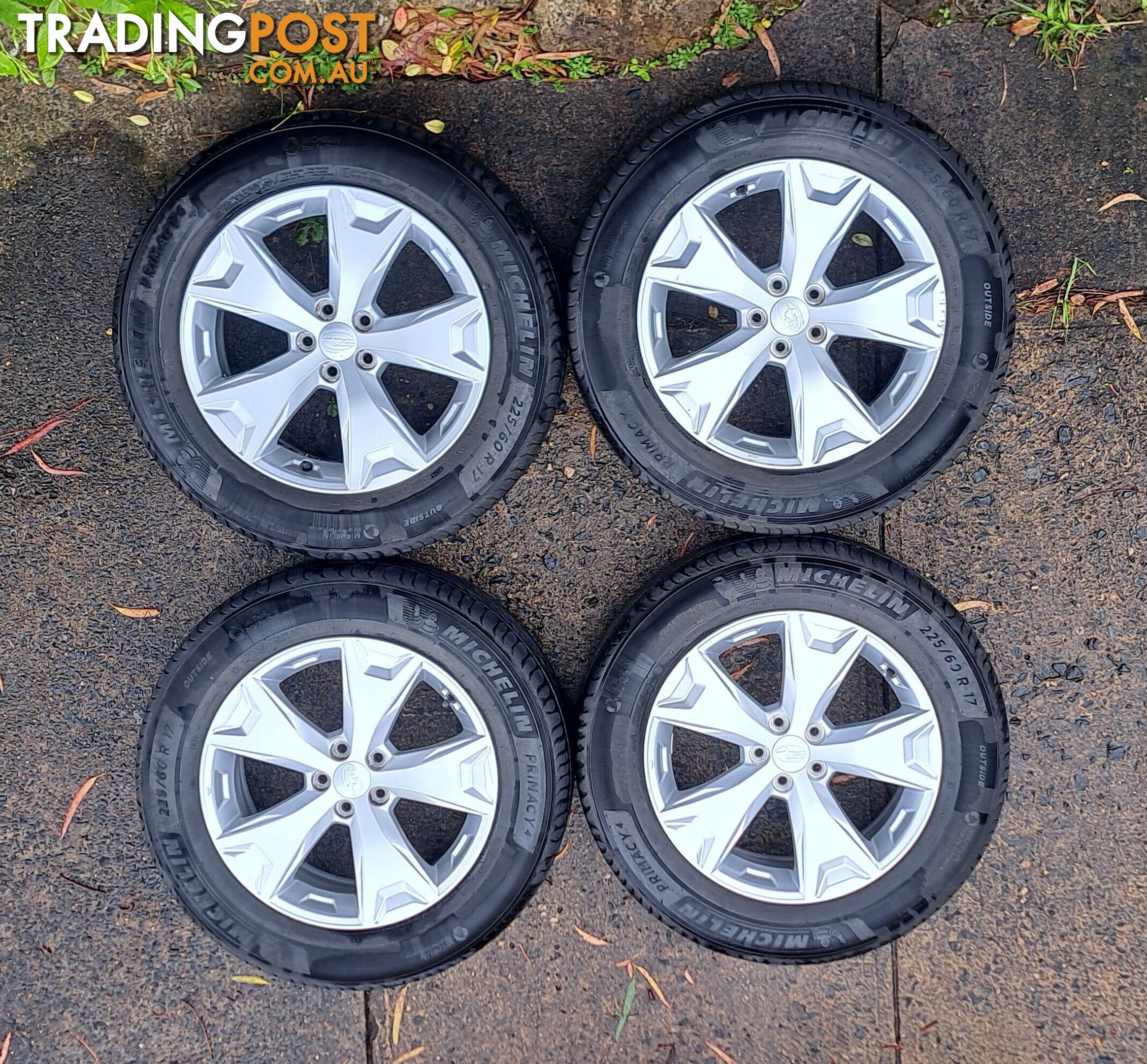 Subaru Forester SJ 2013 Enkai C34 wheels and Michelin 225/60R17 tyres, four (4)