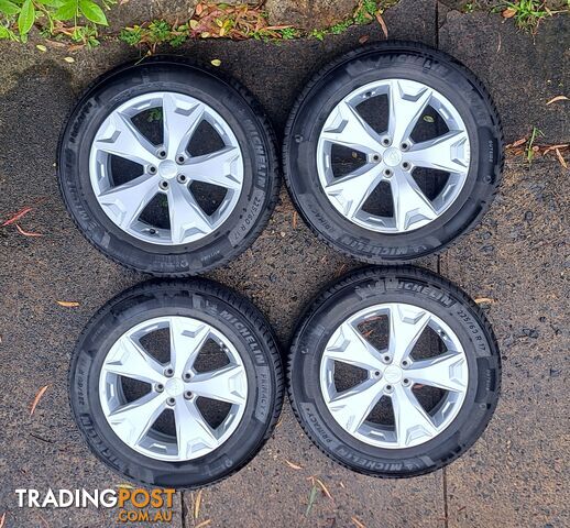 Subaru Forester SJ 2013 Enkai C34 wheels and Michelin 225/60R17 tyres, four (4)