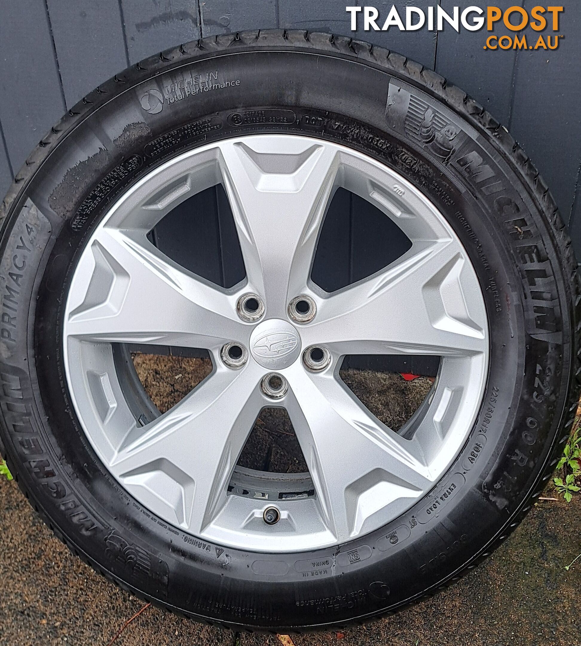 Subaru Forester SJ 2013 Enkai C34 wheels and Michelin 225/60R17 tyres, four (4)