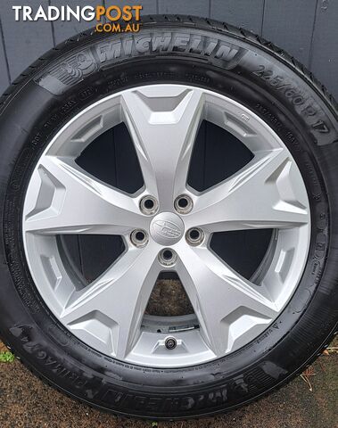 Subaru Forester SJ 2013 Enkai C34 wheels and Michelin 225/60R17 tyres, four (4)