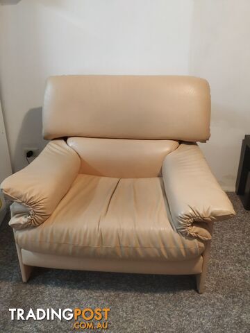 Single seater leather sofa x2