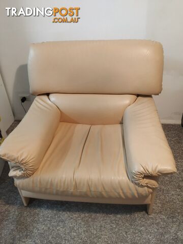 Single seater leather sofa x2