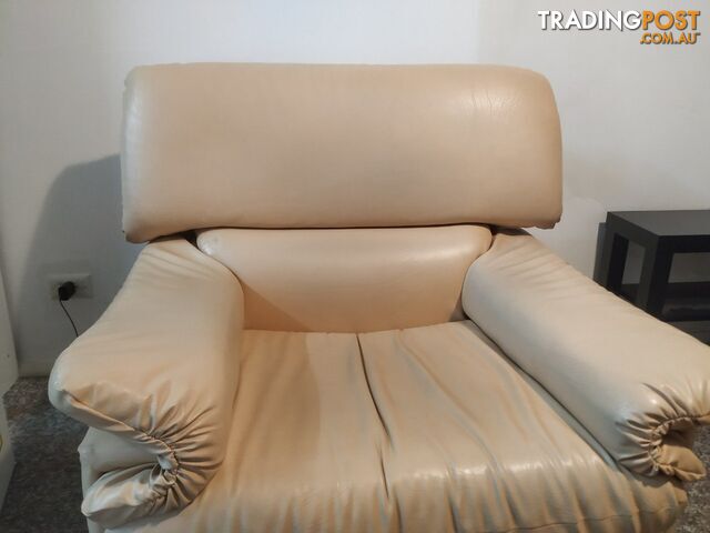 Single seater leather sofa x2