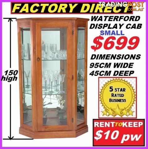 New Display Cabinet Cash $699 Or RENT TO KEEP For $10 P/W