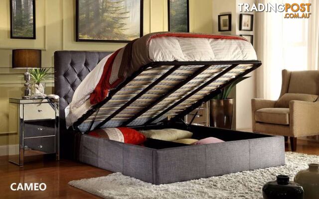 NEW Queen, King Gas Lift Bed Frame With Storage. RENT $14.15 PW.