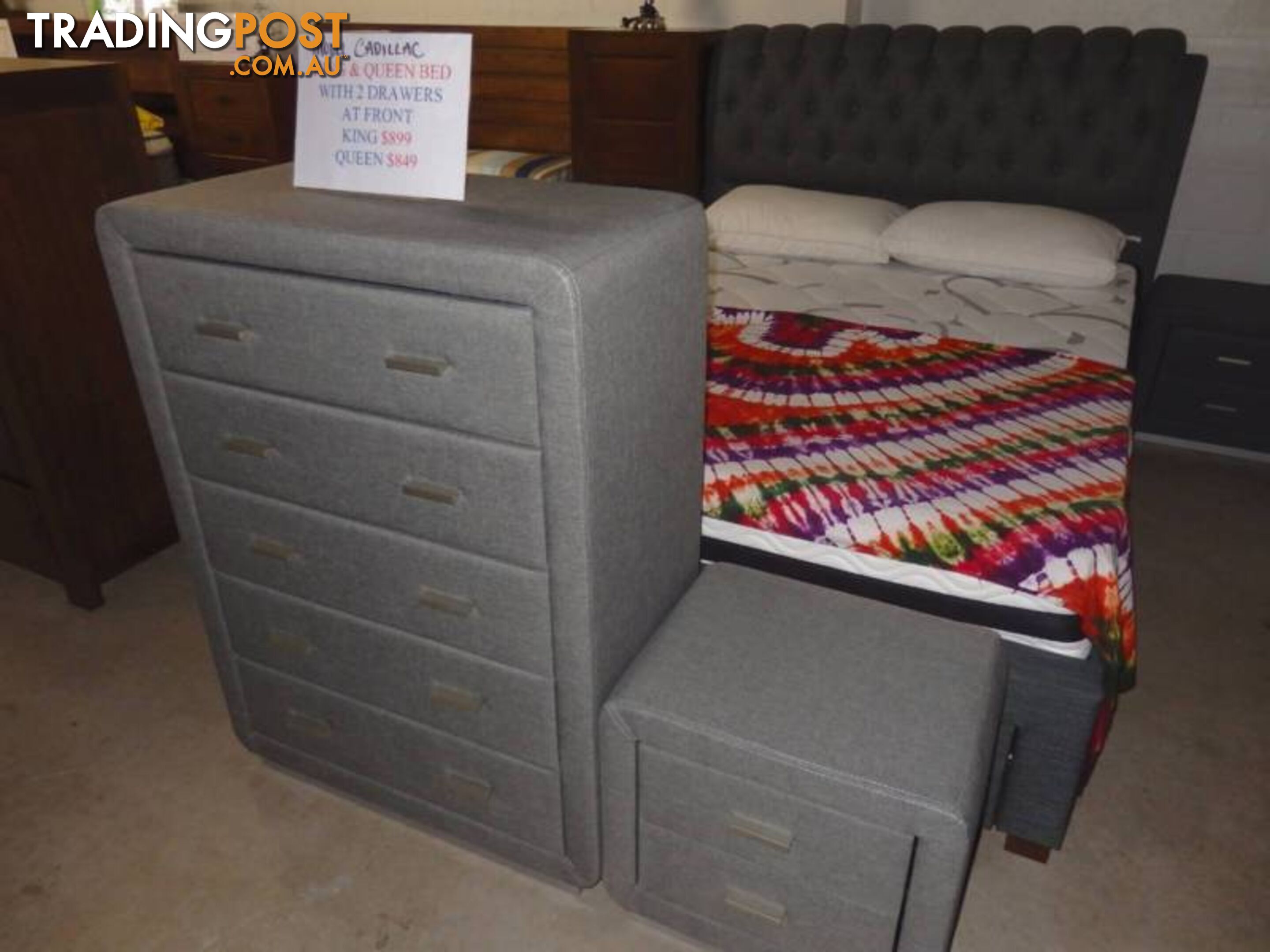 NEW QUEEN BED And King Bed Frame With Drawers. RENT KEEP $12.90PW