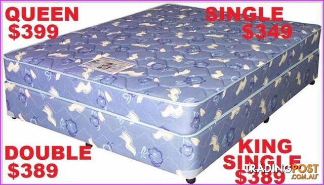 NEW QUEEN BED MATTRESS AND BED ALL SIZES. RENT KEEP $5.90PW