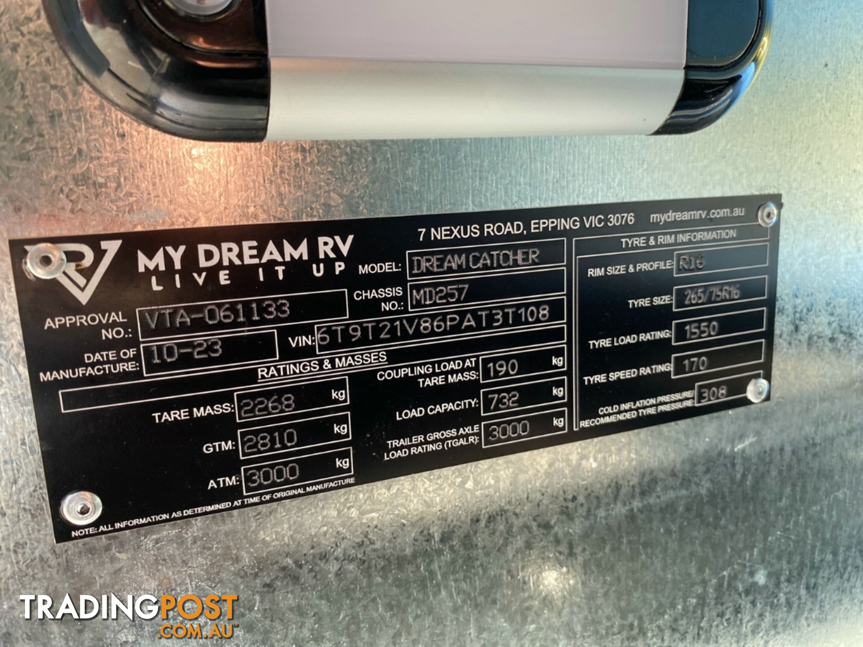 2023 MY DREAM RV DREAM CATCHER CARAVAN MD17E