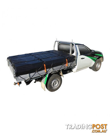 CARGO COVER, 2.5 X 2.0M RAINSTOP ULTRA, 1,100KG, 2 X LTS PULL DOWNS, HEAVY DUTY SHOCK CORD, D RING SUPPORTS, 610GSM LA150B8W