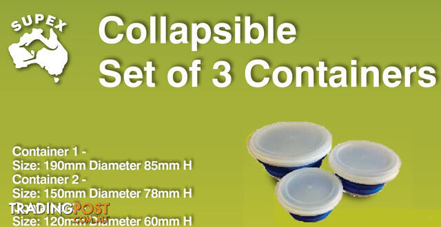 SET OF 3 CONTAINERS WITH LID