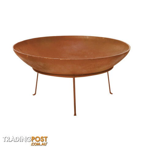 STEEL RUST COLOUR FIRE PIT 40CM 1.2MM THICKNESS