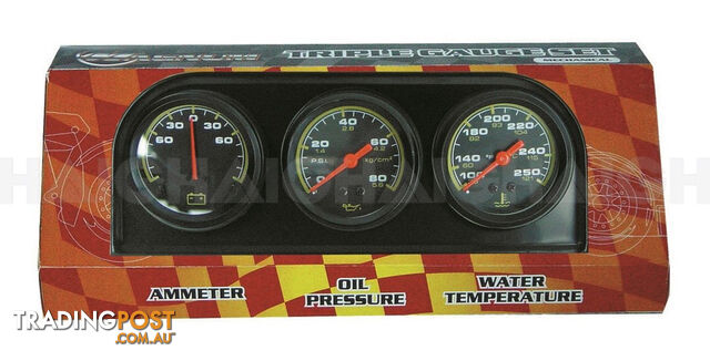 TRIPLE GAUGE 2 IN W/PANEL (G1301) 74311