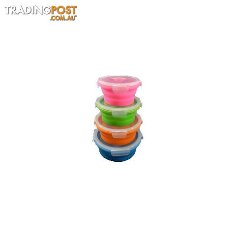 COLLAPSIBLE SET OF 4 ROUND CONTAINERS