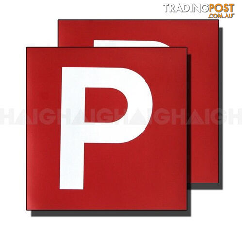 P PLATE WHT P MAGNETIC RED VIC & WA MP4