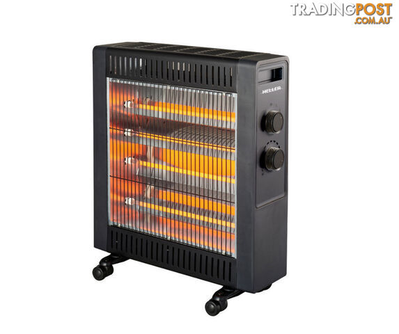 HELLER BLACK QUARTZ RADIANT HEATER 2200W - (NOT FAN ASSISTED)