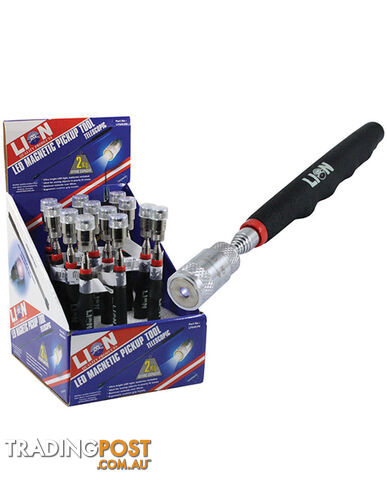 PICK UP TOOL W/ LIGHT, EXTENDS TO 80CM, 1.5KG 12 PC DISPLAY. LT045-P9