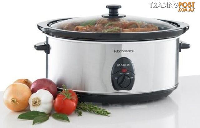 MAXIM 6.5L SLOW COOKER STAINLESS STEEL