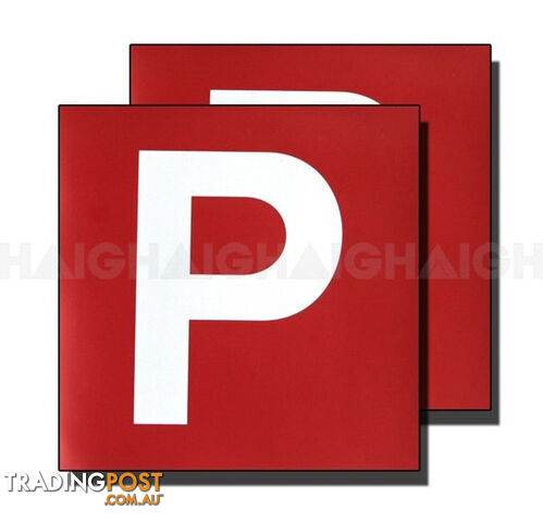 P PLATE WHT P ELECTROSTATIC RED VIC & WA EP4