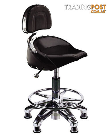 MOTOR CYCLE SEAT WITH CASTORS AND SWIVEL, FULLY PADDED LT069W