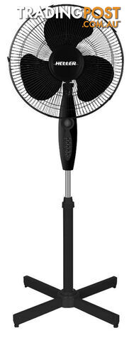 40CM PEDESTAL FAN BLACK WITH REMOTE