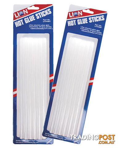 HOT MELT GLUE STICKS, 12 PCE, 10MM X 250MM LT540B1