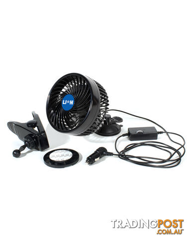 FAN, 6"HURRICANE VARIABLE SPEED WITH CLAMP AND SUCTION DISC.12VOLT LA535F