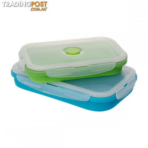 COLLAPSIBLE SET OF 2 RECTANGLE CONTAINERS