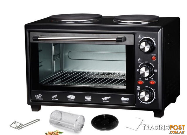 28L OVEN WITH HOT PLATES & ROTISSERIE