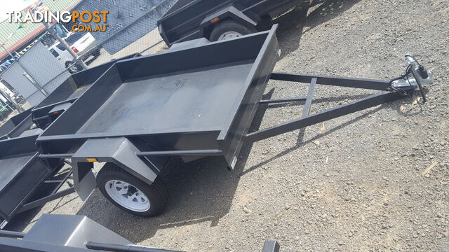 6 X 4 600KG GVM , SMOOTH FLOOR, 9" SIDES, WITH NEW WHEELS