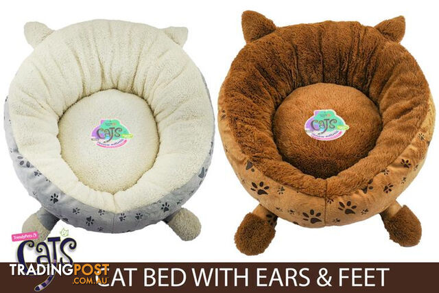 1PCE CAT BED W/FEET & EARS 50CMD