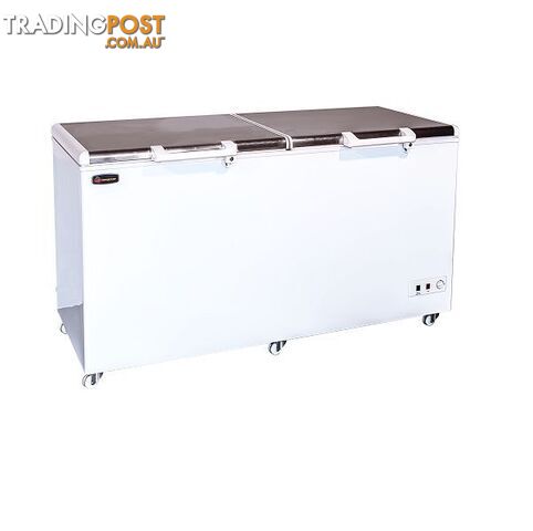 Conquest CBD620 Stainless Steel Top Solid Lid Fridge-Freezer