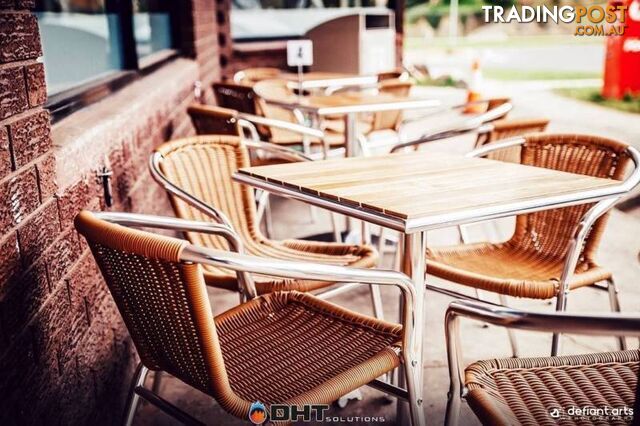 Indoor/Outdoor Cafe Style chairs, Tables, Stools and More