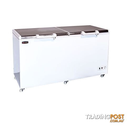 Conquest CBD520 Stainless Steel Top Solid Lid Fridge-Freezer