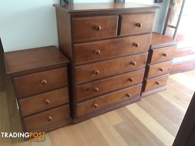 Chest of drawers tallboy bedside tables