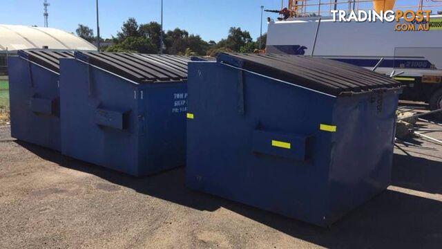 6 X ACT Industrial Blue Front Load Bins 4.5m^3 Sale Now ,Perth