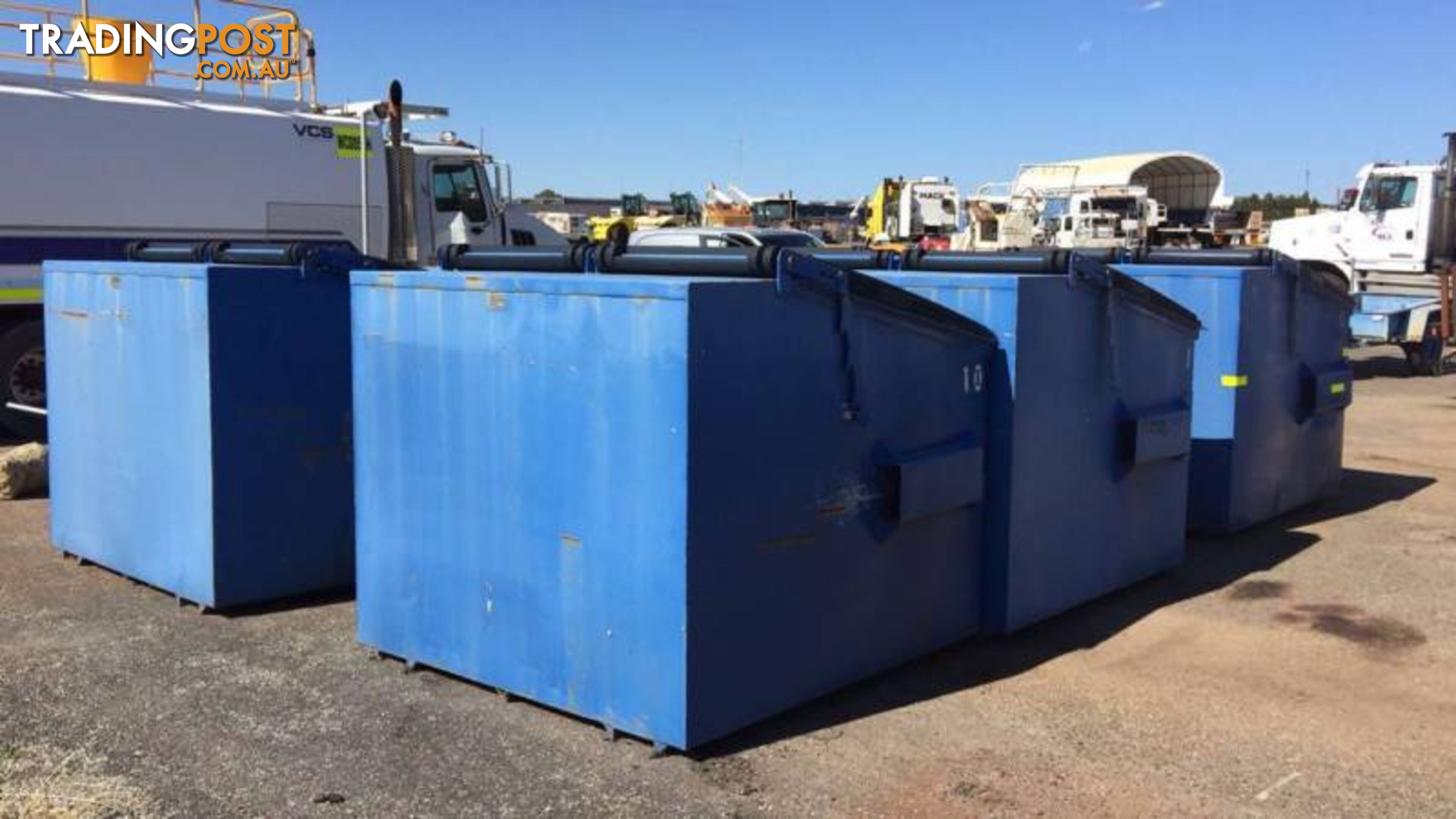 6 X ACT Industrial Blue Front Load Bins 4.5m^3 Sale Now ,Perth