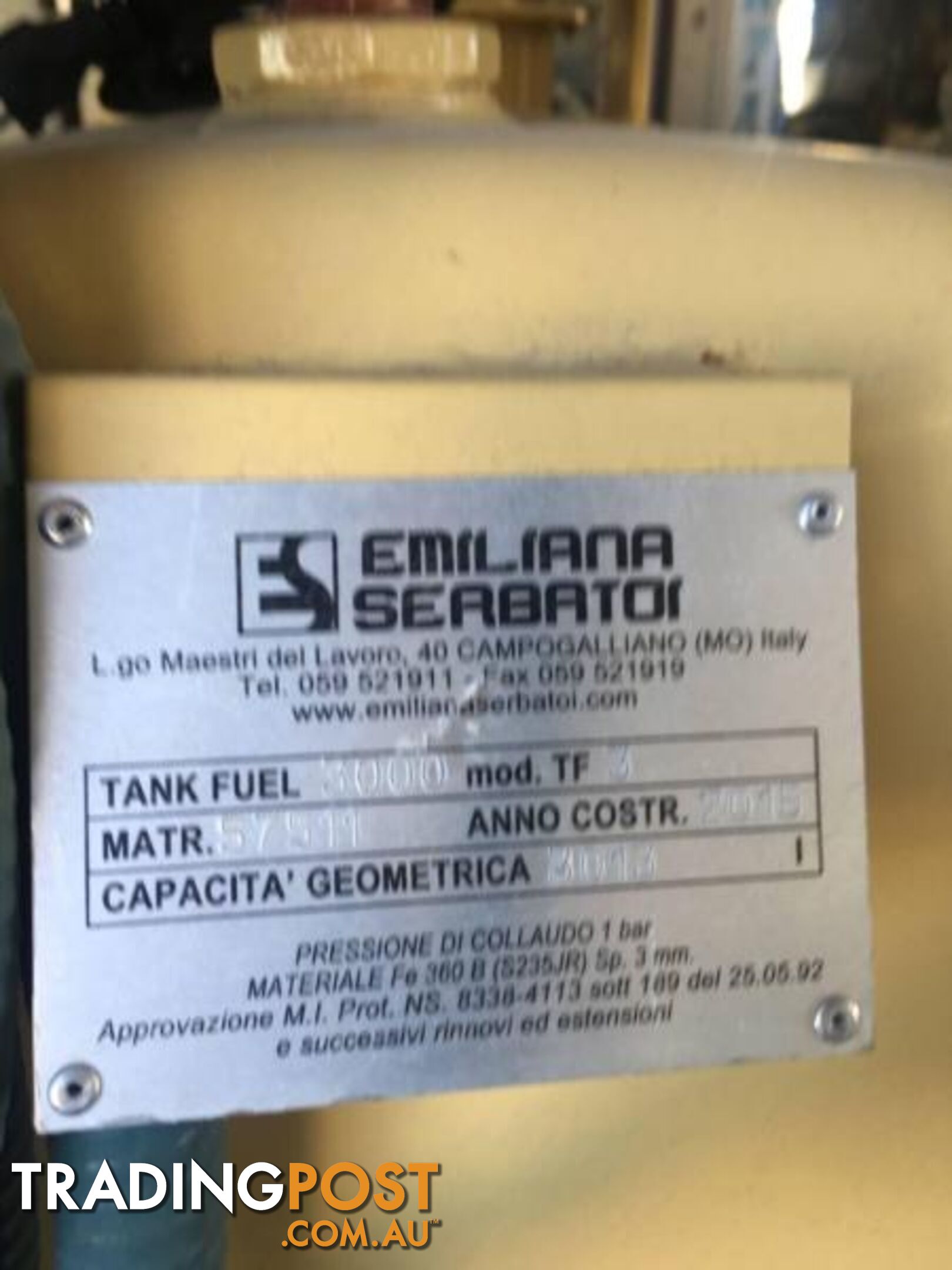 2013 Emiliana Serbator 3000L diesel tank