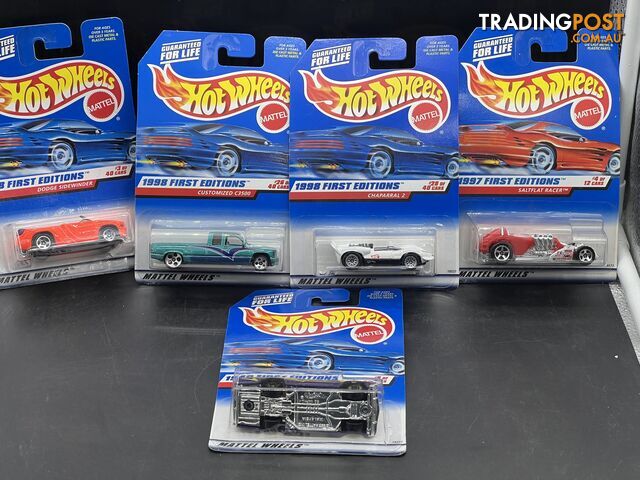 Hotwheels First editions 5 car bundle sealed on blister card NOS