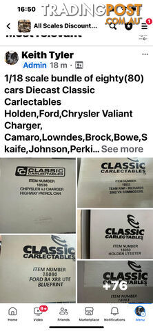 1/18 (80cars)Classic Carlectables fords holden chargers utes concepts lowndes Brock