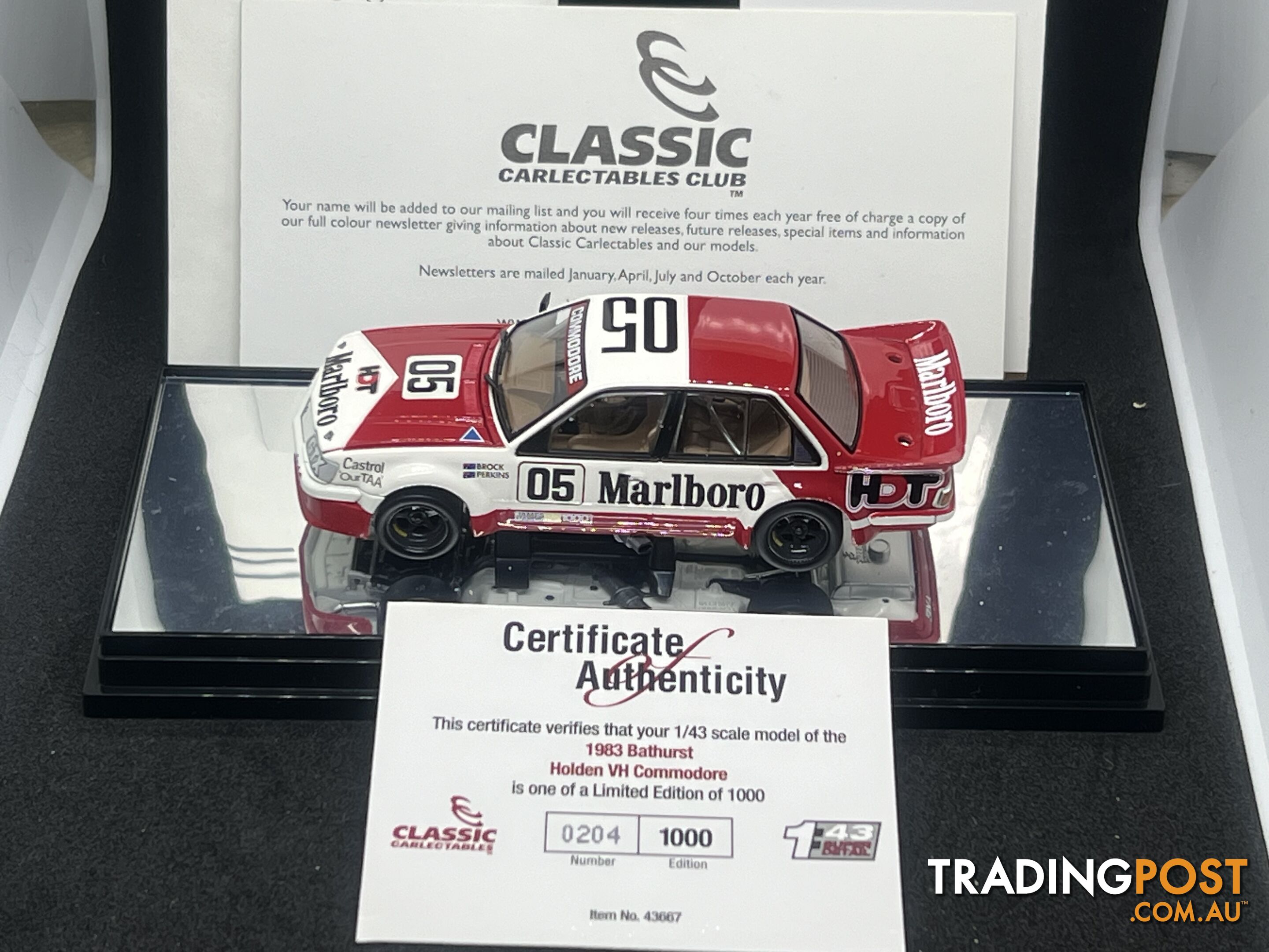 1/43 Scale 1983 Bathurst Brock/Perkins #05 Holden VH Commodore Decaled