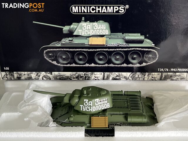 1/35 Minichamps Russian Millitary Tank T34/76 1943 production