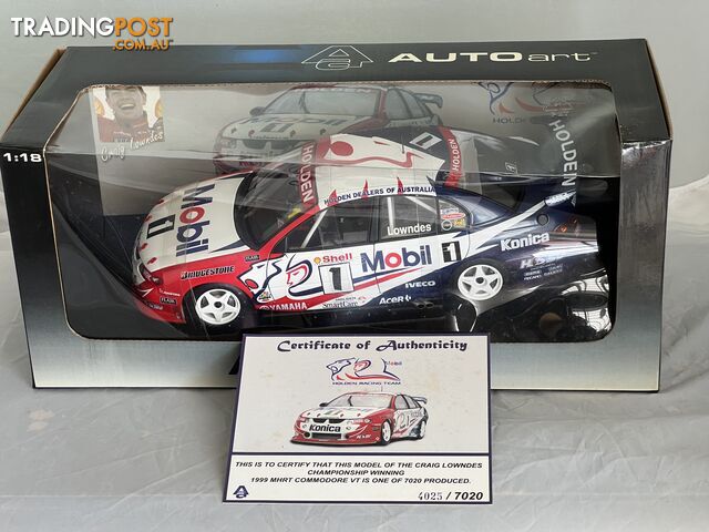 1/18 Autoart Craig Lowndes 1999 Championship winner MHRT Commodore VT NOS