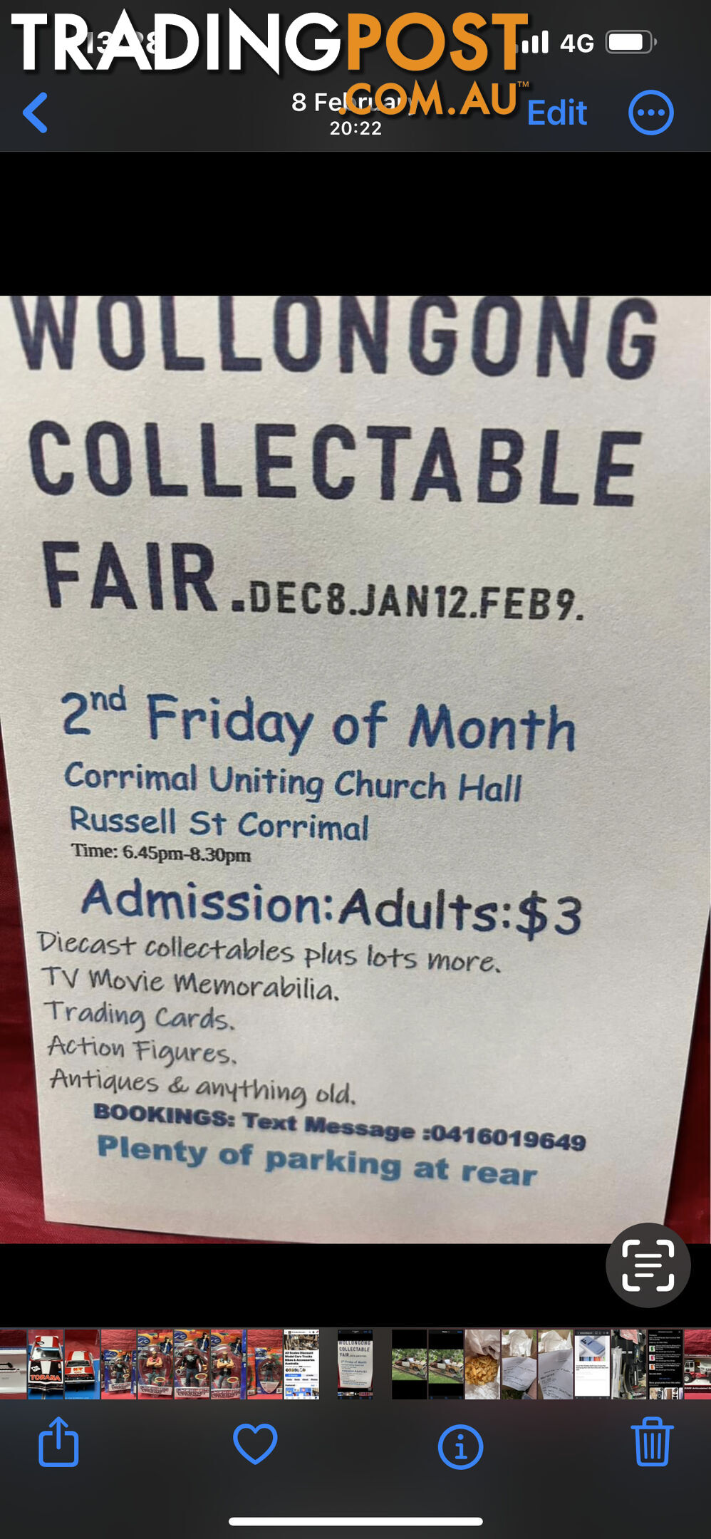Wollongong Collectable Fair every 2nd Friday Night of month