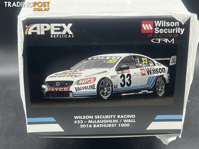 1/18 scale Bathurst 2016 Bathurst Volvo S60 McLaughlin/Wall #33