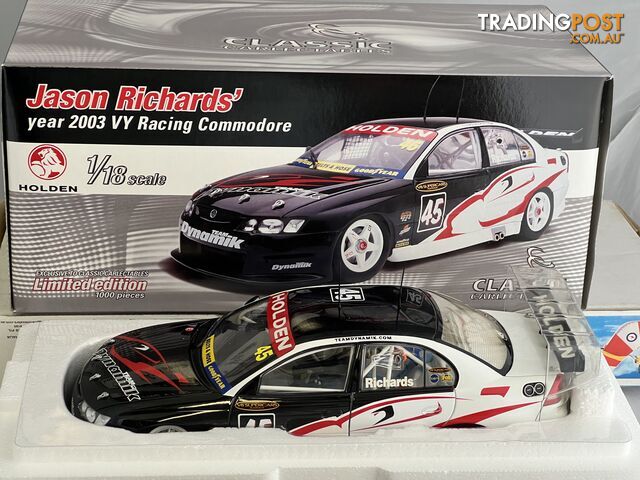 1:18 scale diecast Team Dynamik Jason Richards Raving VY Commodore #45 NOS