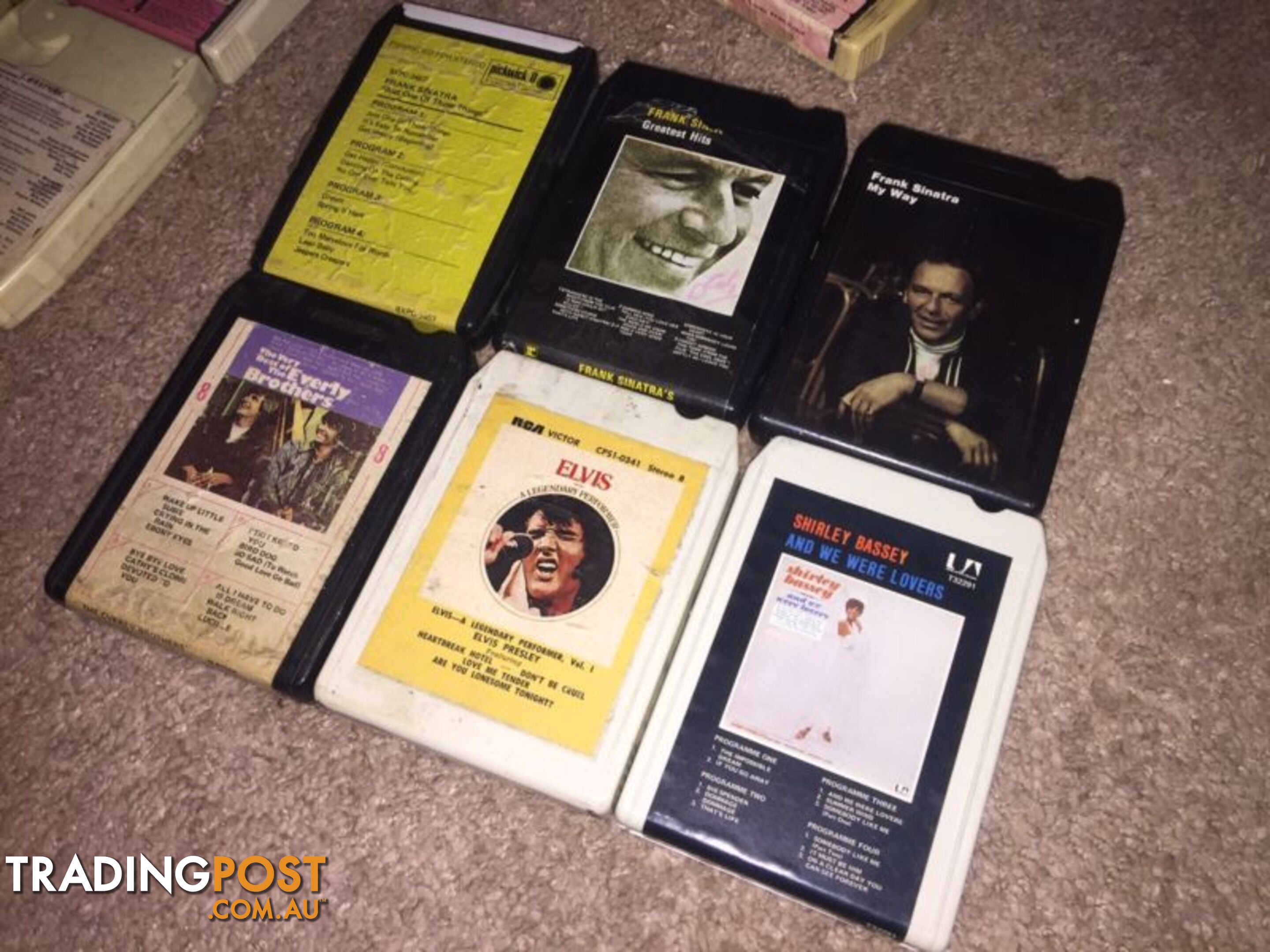 Vintage 8 track tape collection - Beatles, Sinatra, Elvis, Stevens