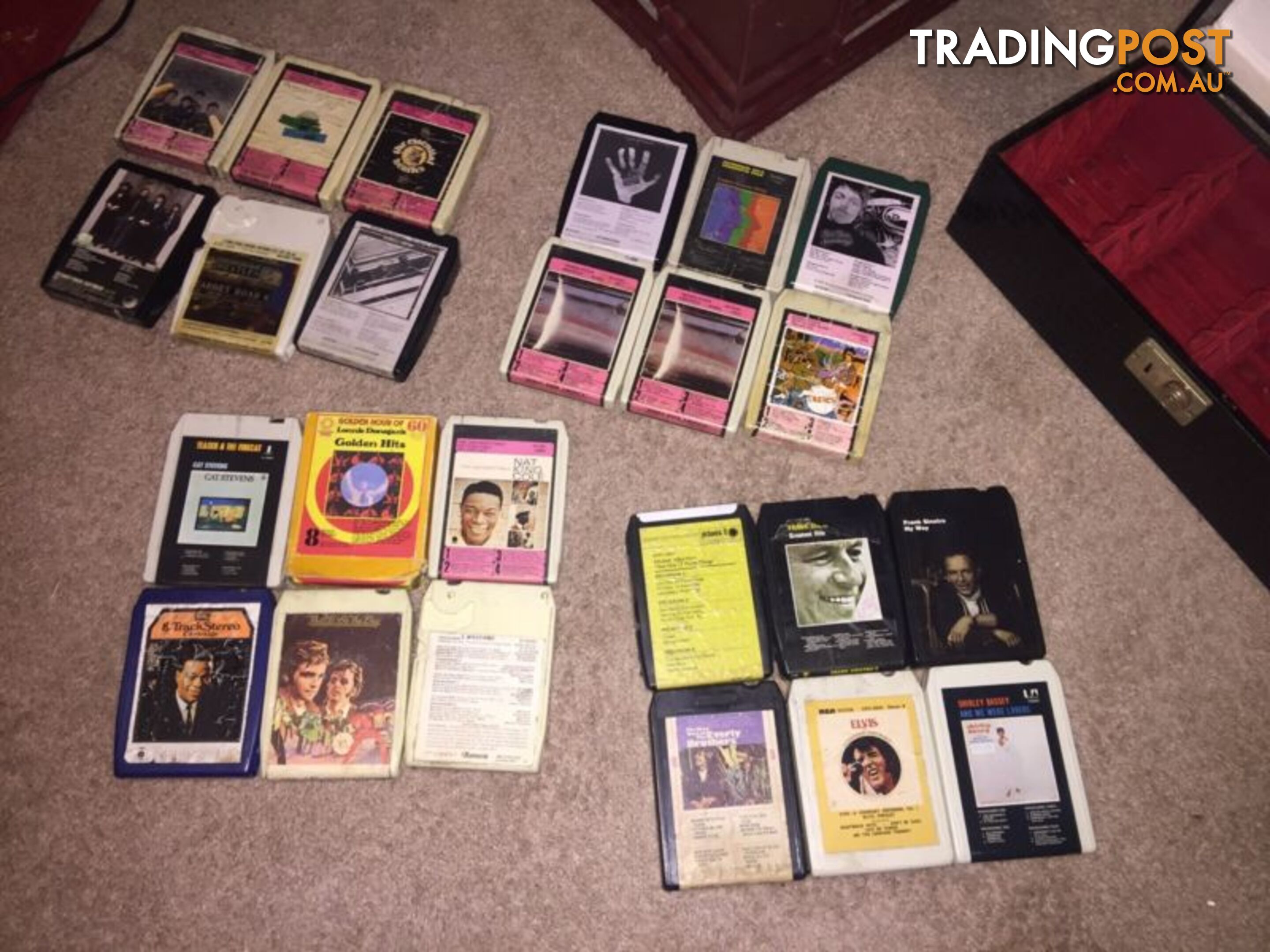 Vintage 8 track tape collection - Beatles, Sinatra, Elvis, Stevens