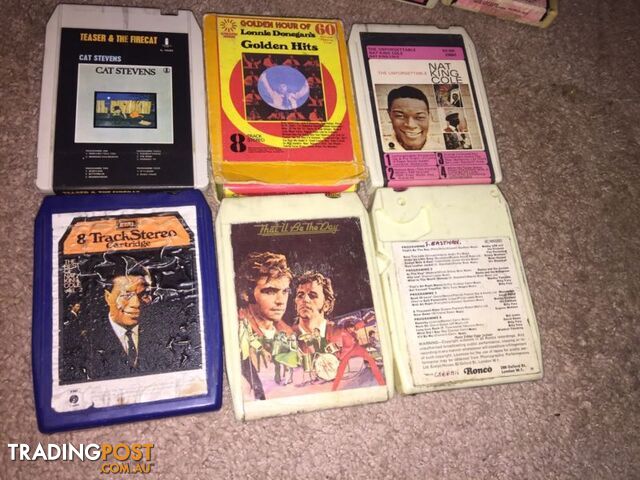 Vintage 8 track tape collection - Beatles, Sinatra, Elvis, Stevens