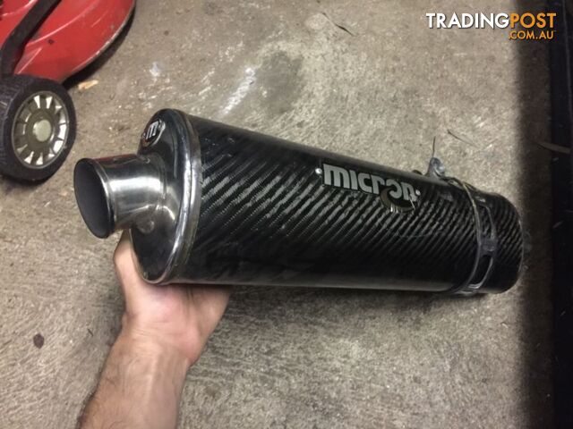 Micron Carbon Fibre Muffler Exhaust For motorbike /great sound